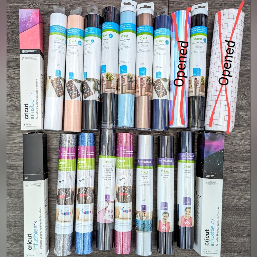 Cricut Vinyl and Transfer Sheets